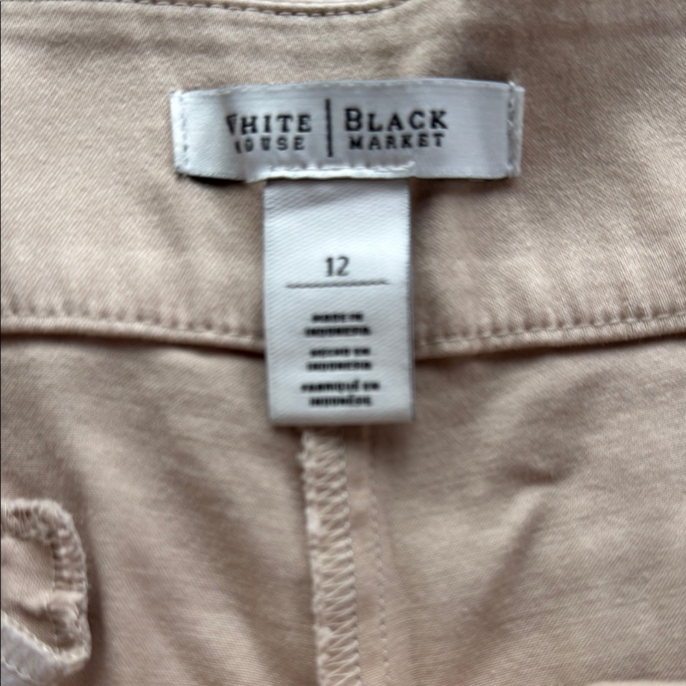 WHBM Tan Button-Accent Shorts - Picture 2 of 6